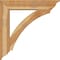 Ekena Millwork Thorton Traditional Rough Sawn Bracket w/ Offset Brace, Western Red Cedar, 8"W x 38"D x 38"H BKT0806X38X38THR01RWR - alternate 3